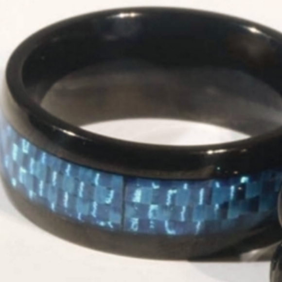 Black and Blue checked Band (Men) - Picture 1 of 2